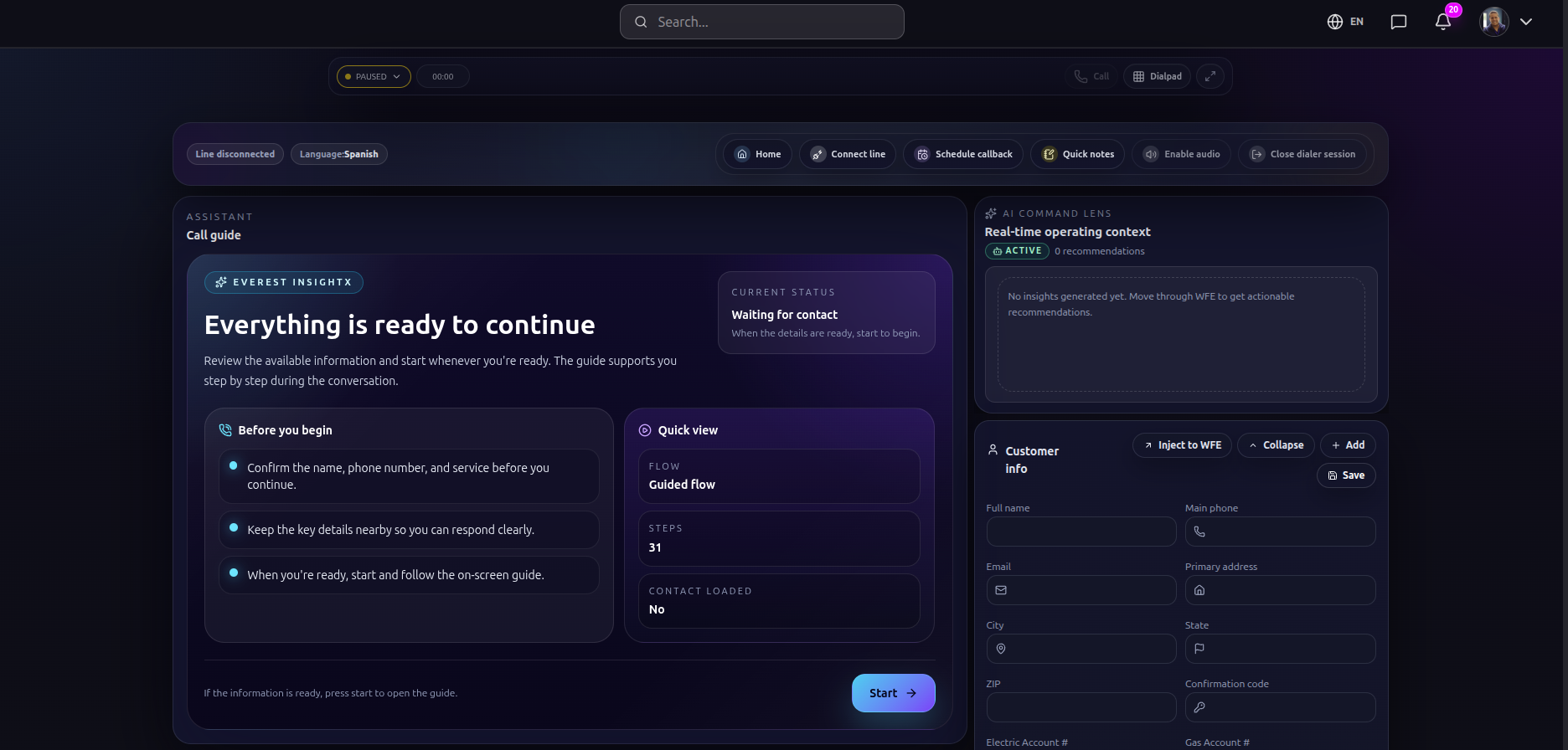 Everest InsightX command workspace